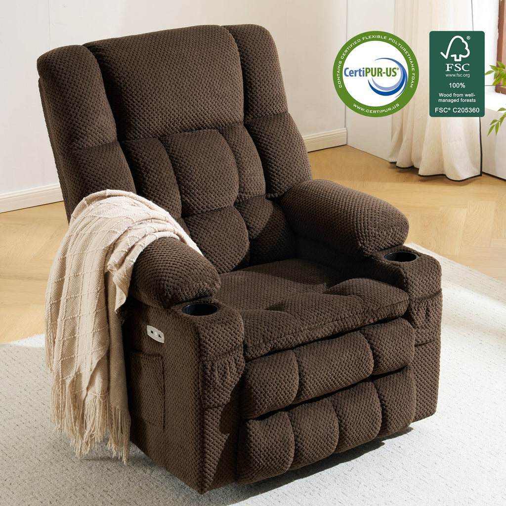 Power Lift Recliner Chair for Elderly, Dual Motor, Massage and Heat