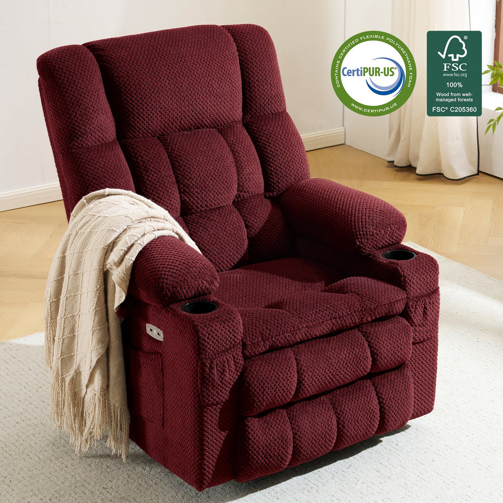 Power Lift Recliner Chair for Elderly, Dual Motor, Massage and Heat