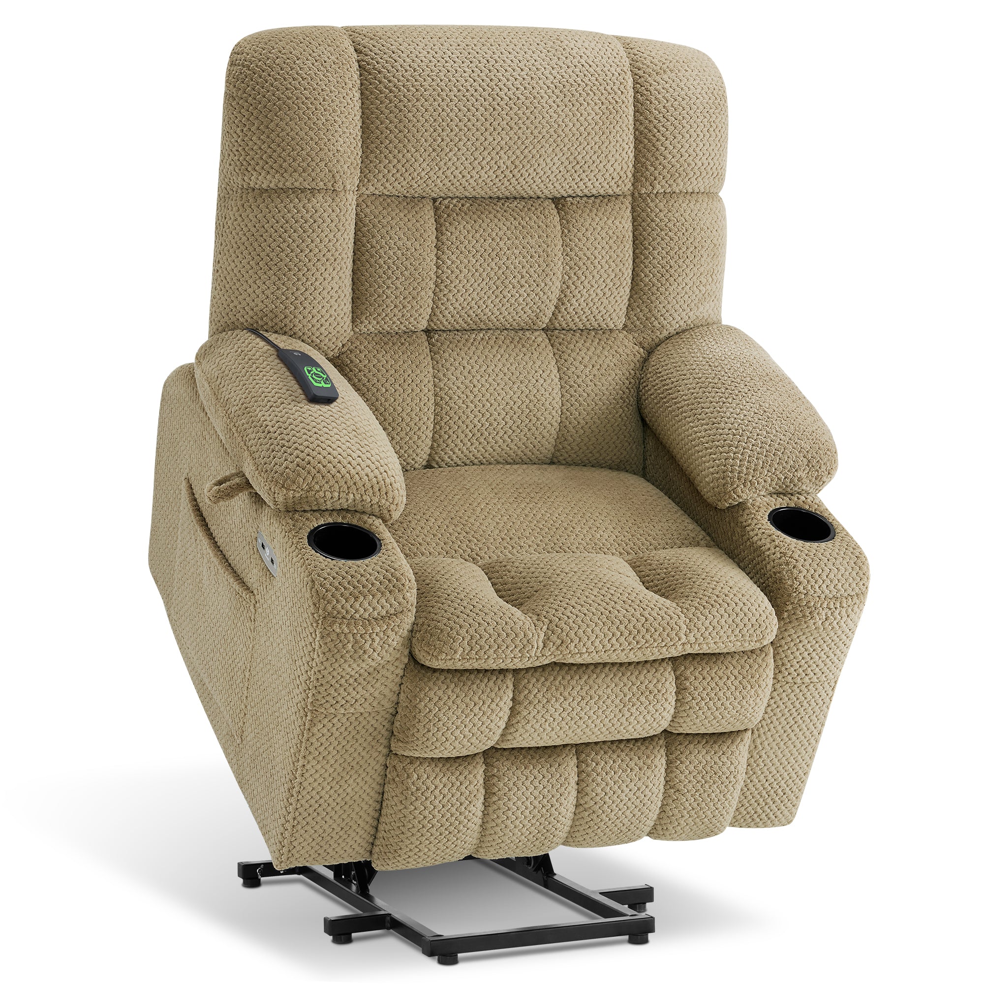 Power Lift Recliner Chair for Elderly, Dual Motor, Massage and Heat