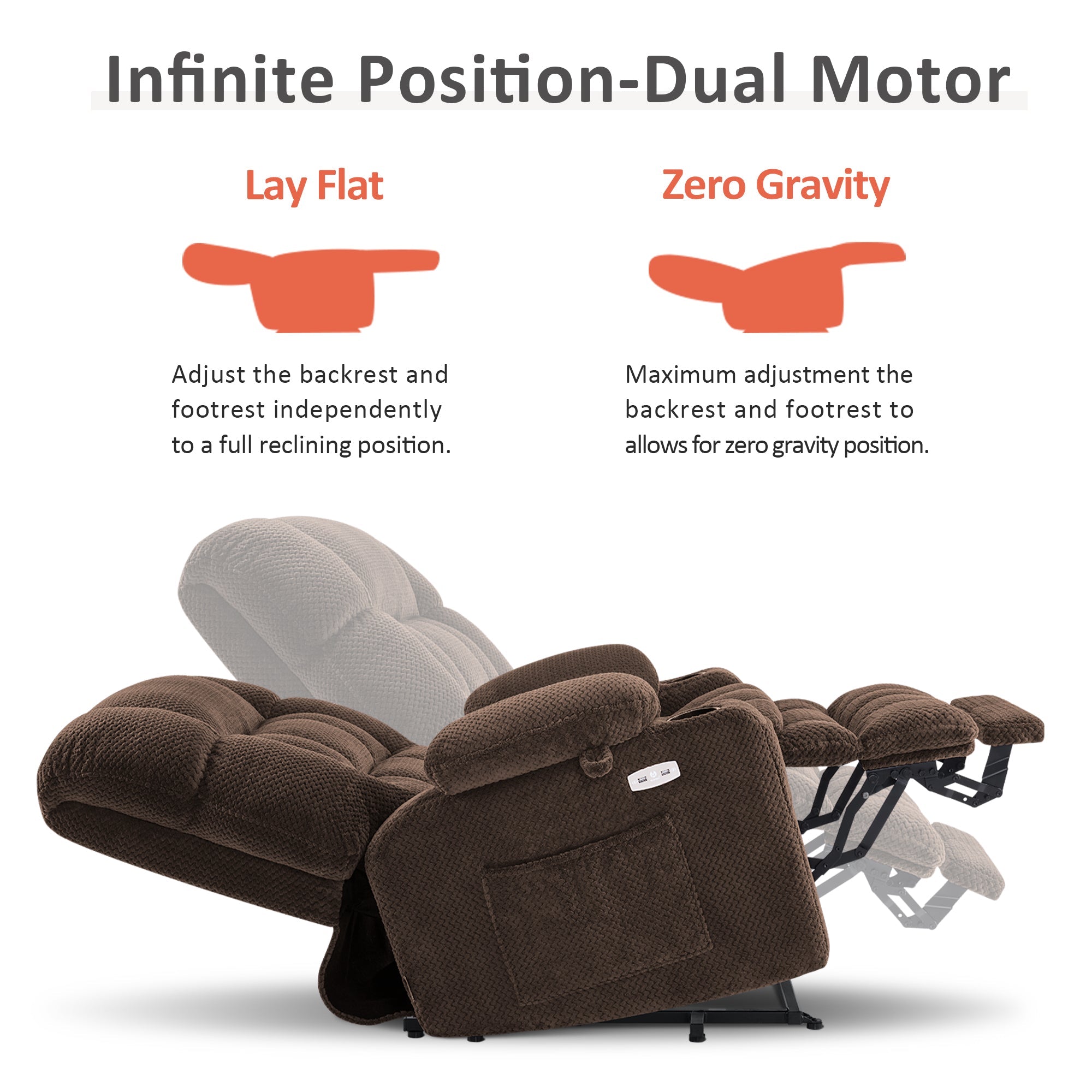 Power Lift Recliner Chair for Elderly, Dual Motor, Massage and Heat