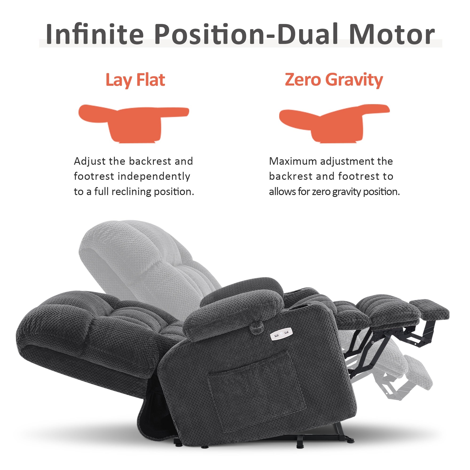 Power Lift Recliner Chair for Elderly, Dual Motor, Massage and Heat