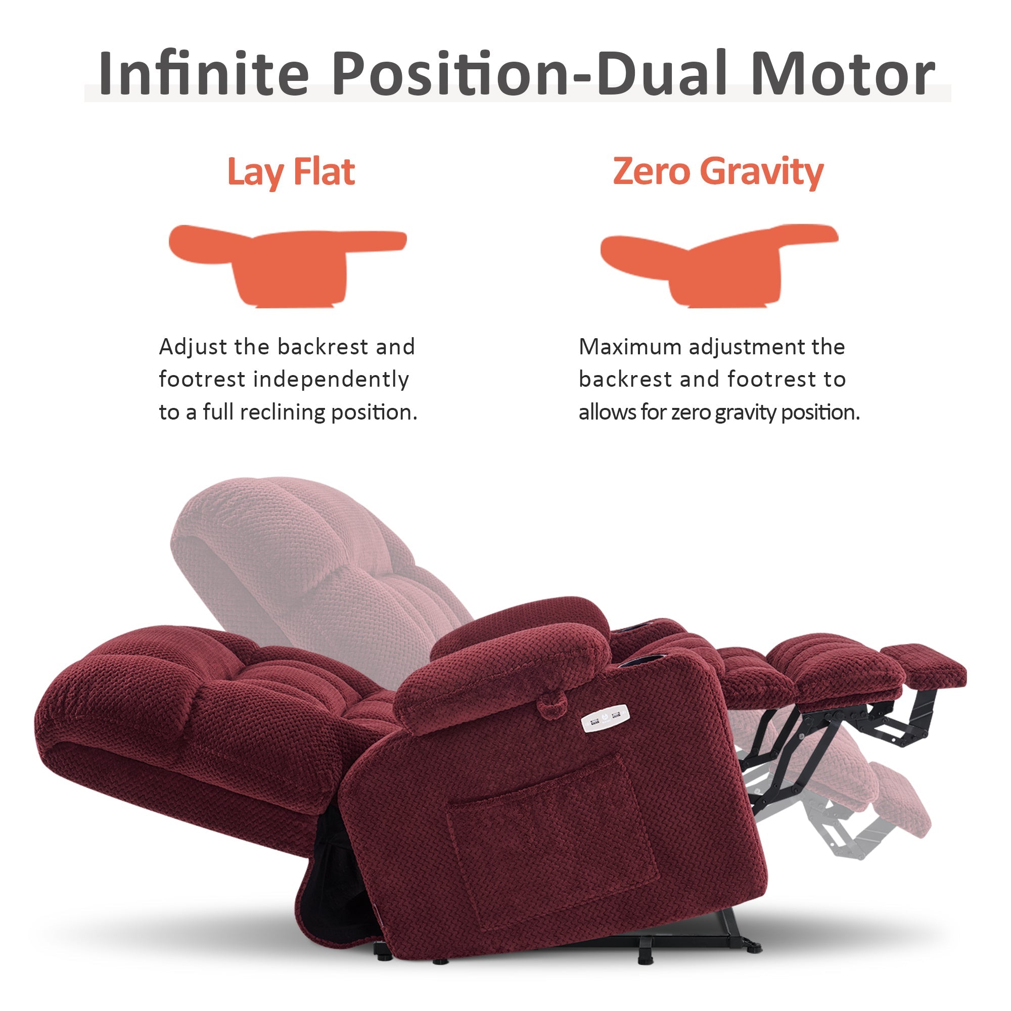 Power Lift Recliner Chair for Elderly, Dual Motor, Massage and Heat