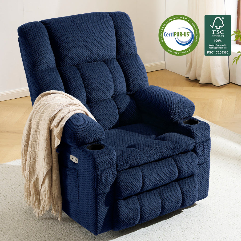 Power Lift Recliner Chair for Elderly, Dual Motor, Massage and Heat