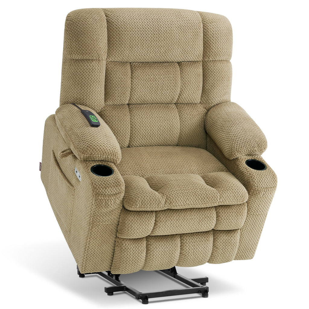 Power Lift Recliner Chair for Elderly, Dual Motor, Massage and Heat