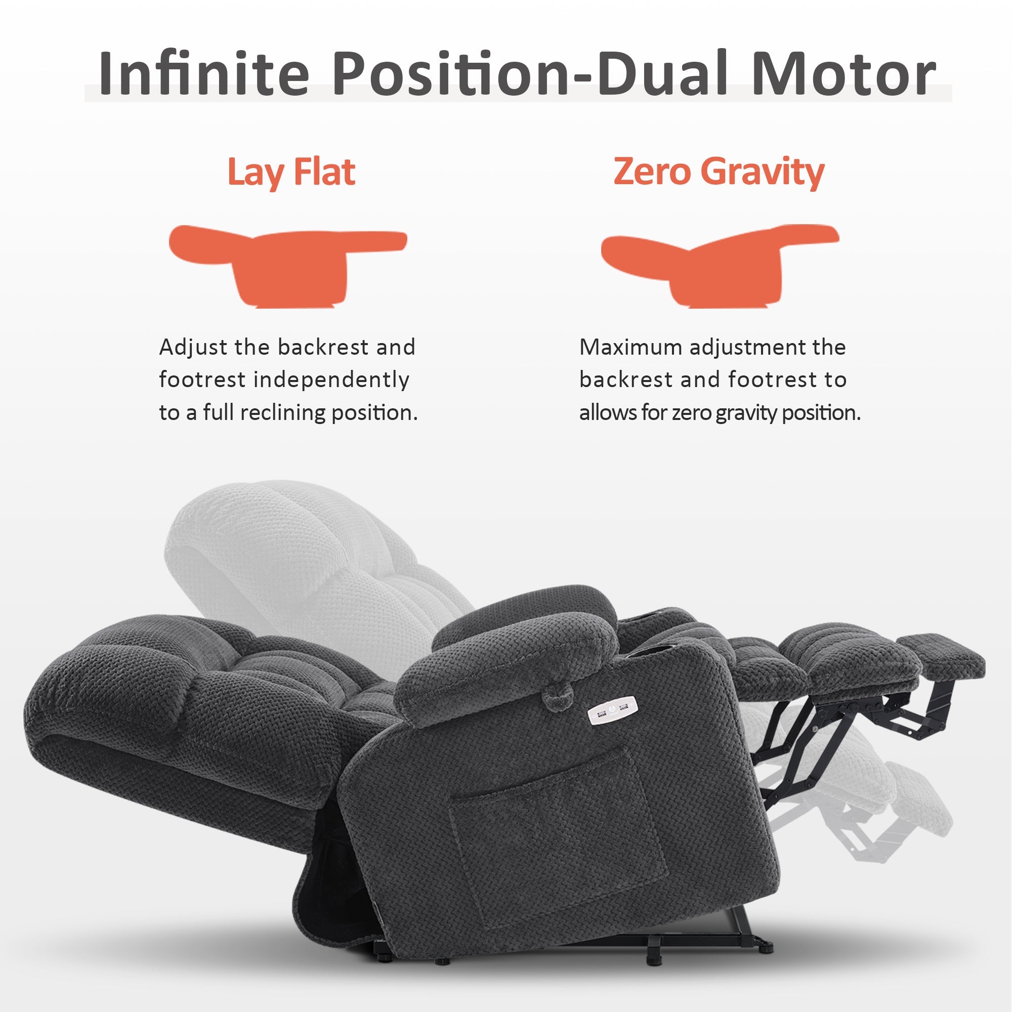 Power Lift Recliner Chair for Elderly, Dual Motor, Massage and Heat