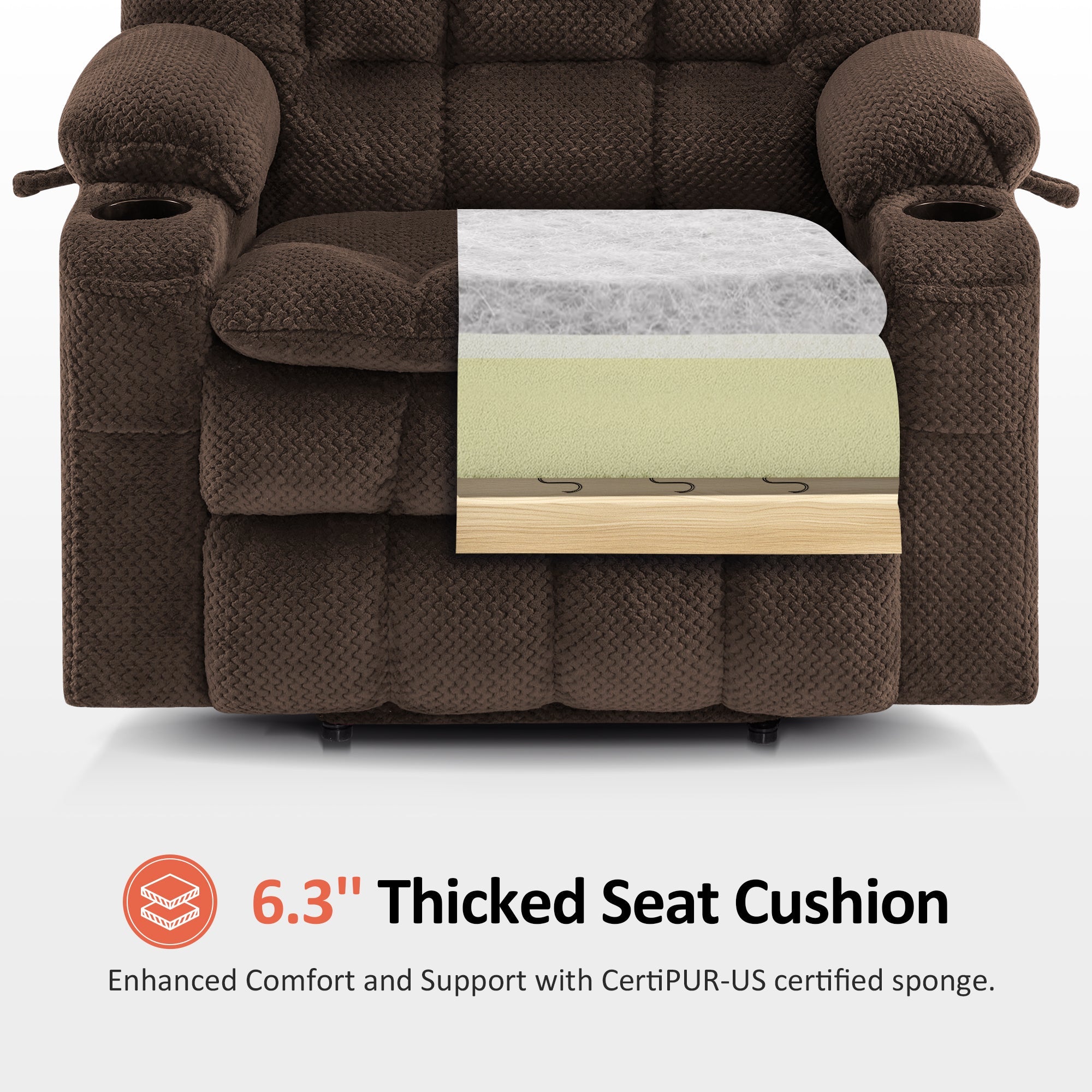 Power Lift Recliner Chair for Elderly, Dual Motor, Massage and Heat