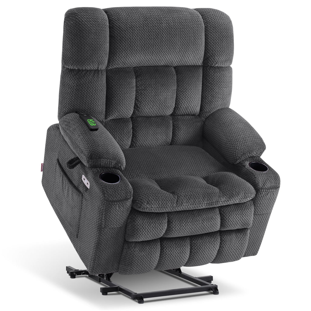 Power Lift Recliner Chair for Elderly, Dual Motor, Massage and Heat