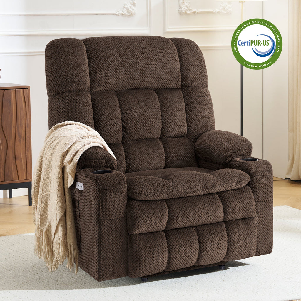 Power Lift Recliner Chair for Elderly, Dual Motor, Massage and Heat