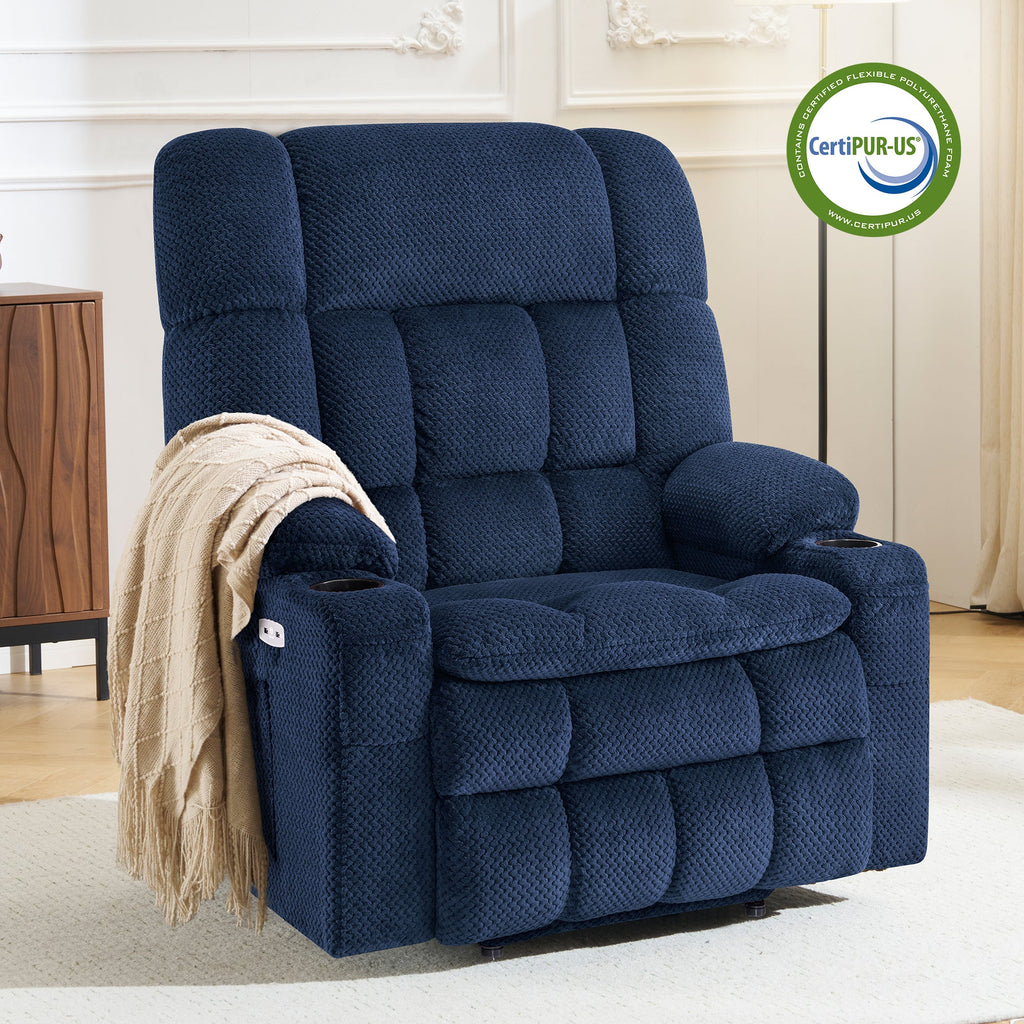 Power Lift Recliner Chair for Elderly, Dual Motor, Massage and Heat