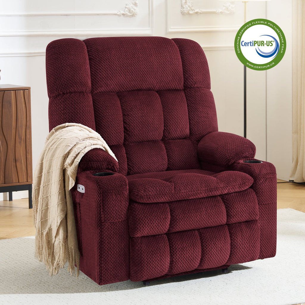 Power Lift Recliner Chair for Elderly, Dual Motor, Massage and Heat